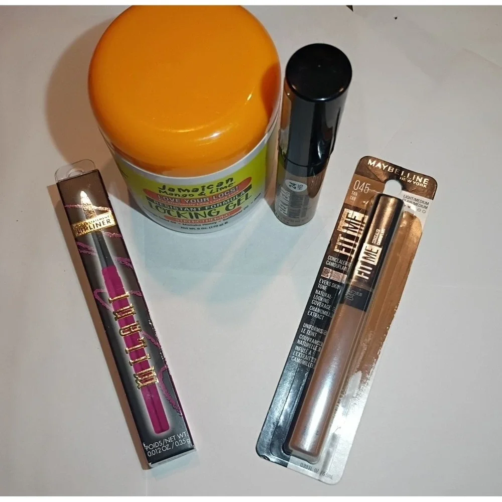 4x Discounted Cosmetics LOT - Lip Liner, Hair Gel, Concealer, Maybelline Milani‎